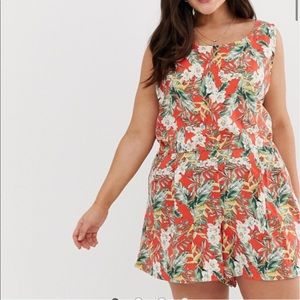 NWT Brave Soul Plus floral print romper